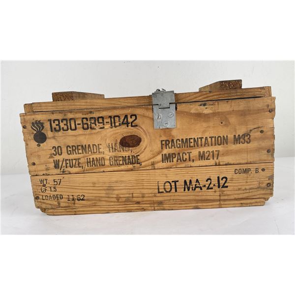 US Army M33 Hand Grenade Box