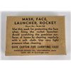 Image 1 : Vietnam US Army Rocket Launcher Bazooka Face Mask