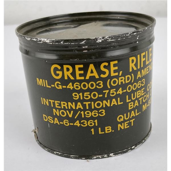 Vietnam 1963 1lb Rifle Grease Tin Can