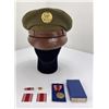Image 1 : WW2 US Army Cap Hat and Medals