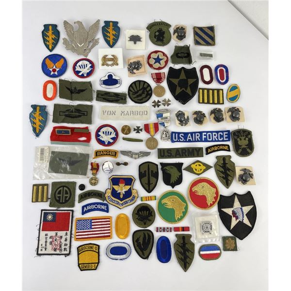 Collection of Military Pins and Patches