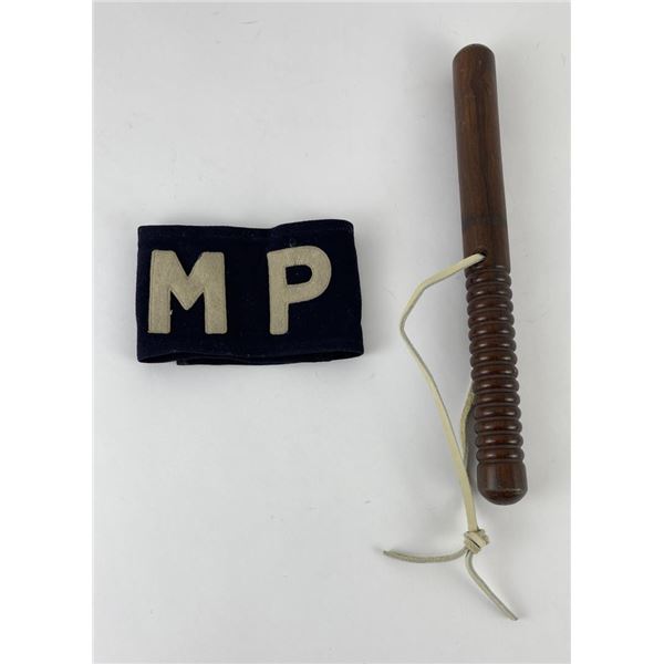 WW2 Military Police Baton Sap and Patch