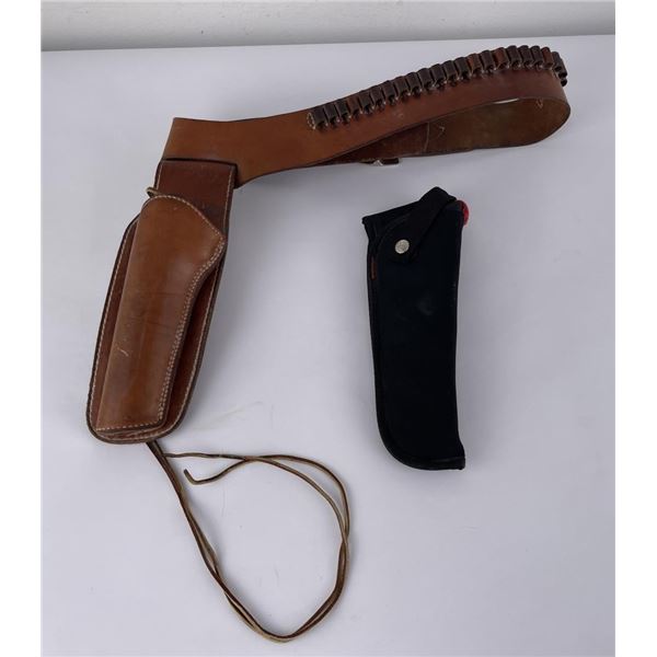 Leather Pistol Gun Belt and Holster