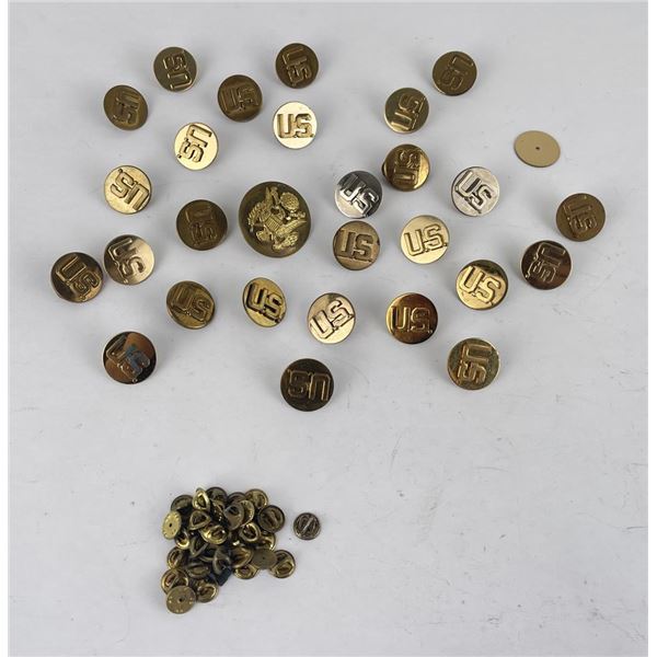 US Collar Discs and Hat Badges Lot