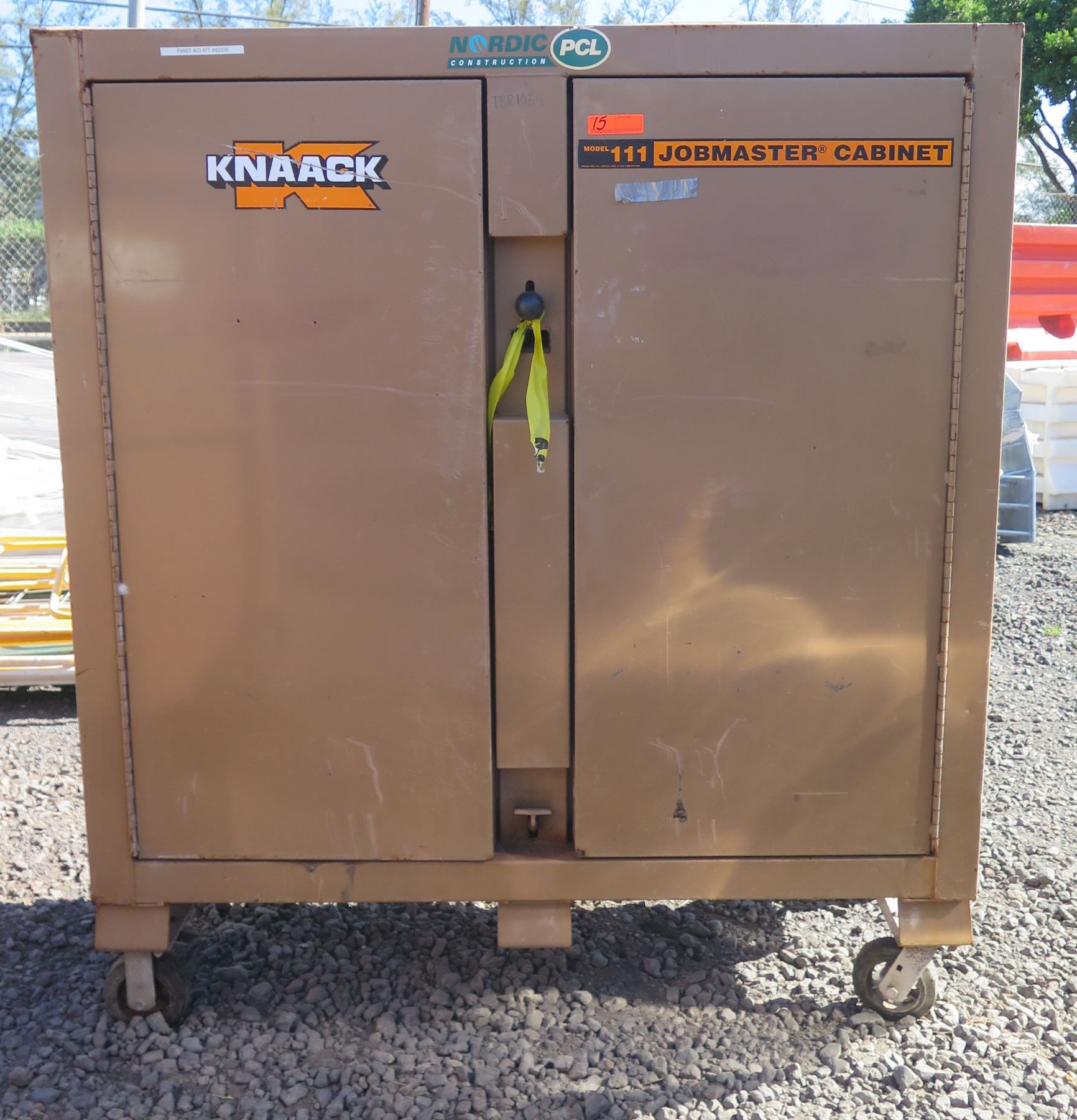 Knaack Jobmaster Cabinet Steel Jobsite 2 Door & Open Side on Wheels ...