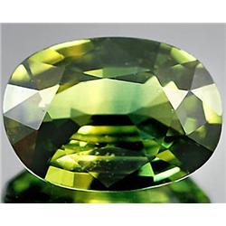 0.87ct. Luxurious Oval Natural Green Yellow Sapphire VS RETAIL $950 (GEM-3595)