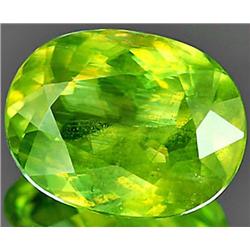 1.91ct. Natural Intense Green Titanium Sphene Red Spark VS RETAIL $1650 (GEM-3953)