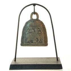Bronze Elephant Bell on Stand (ANT-127)