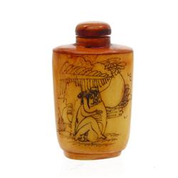 Kamasutra Chinese Bone Snuff Bottle (ANT-535)