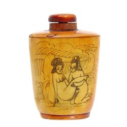 Kamasutra Chinese Bone Snuff Bottle (ANT-652)