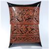 Image 1 : Burmese Red Laquerware Pillow Shaped Box (CLB-044)