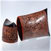 Image 3 : Burmese Red Laquerware Pillow Shaped Box (CLB-044)