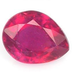 1.51ct RARE  Attractive  Blood Red Ruby Pear VS RETAIL $ (GEM-4059)