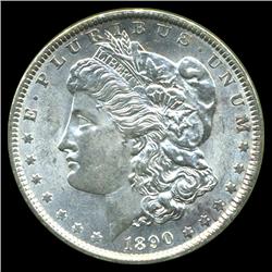 1890 Morgan Silver Dollar Choice Unc Graded (COI-3838)