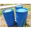 Image 2 : Qty 3 Contico Container Blue Plastic 55 Gallon Drums  (Empty)
