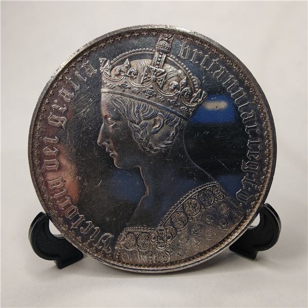 1847 Victoria Gothic Undecimo Silver Crown EF/GEF