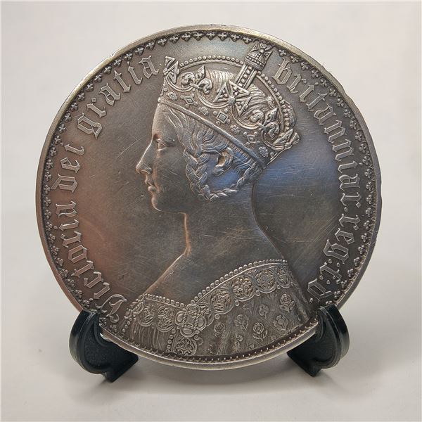 1847 Victoria Gothic Undecimo Silver Crown EF/GEF
