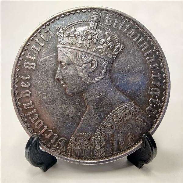 1847 Victoria Gothic Undecimo Silver Crown EF/GEF