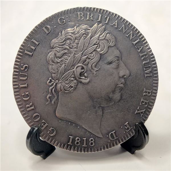 1818 George III Silver Crown Regnal Year LVIII  GEF