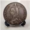 Image 1 : 1887 Arabic 1 Queen Victoria British Silver Double Florin
