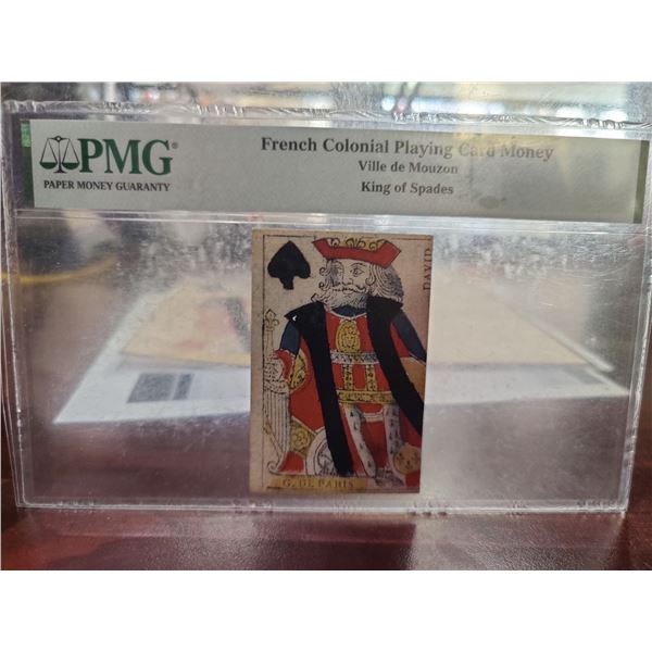 PMG Certified French Colonial Playing Card