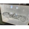 Image 2 : VINTAGE BUGATI ROADSTER FRANED CAR PICTURE