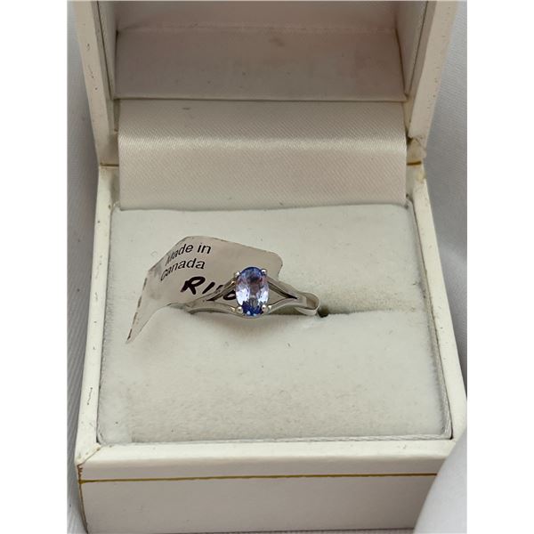 Sterling tanzanite ring