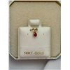 Image 1 : 14 kt gold ruby pendant