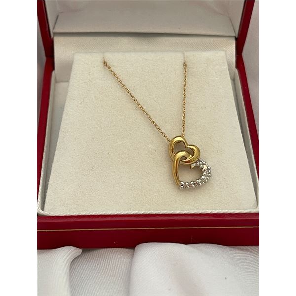 10kt gold diamond necklace