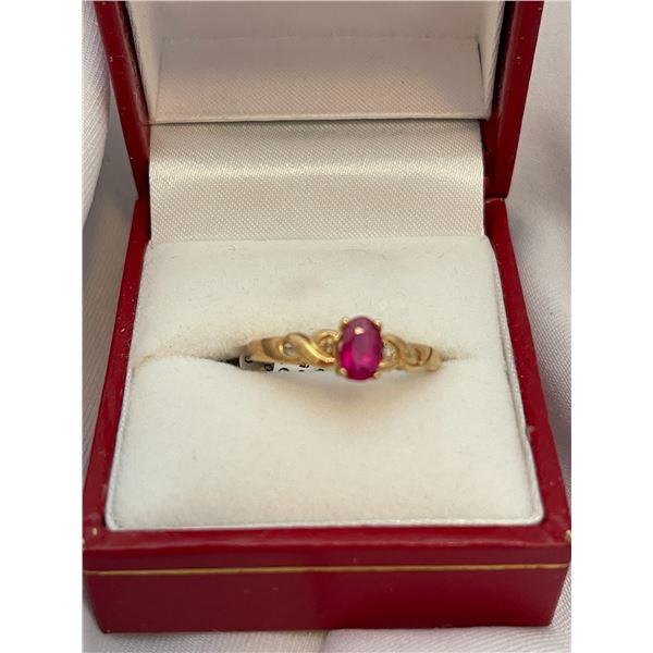 10kt gold ruby ring