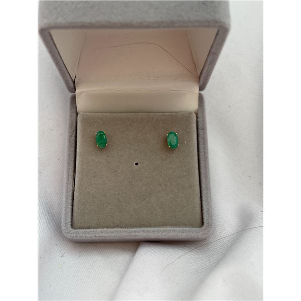 14kt emerald earrings