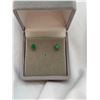Image 1 : 14kt emerald earrings
