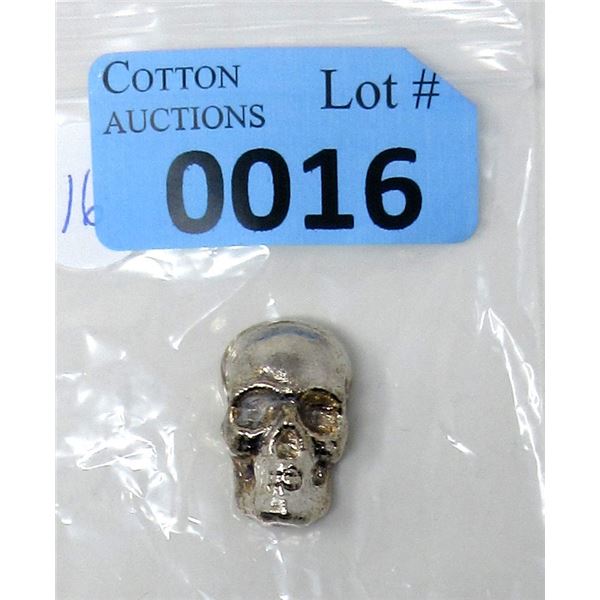 1 Oz. .9999 Bismuth 3D Skull Bar