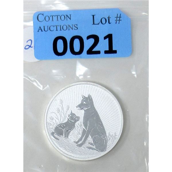 2 Oz. .9999 Silver 2022 Mother & Baby Dingo Coin