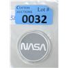 Image 1 : 1 Oz. .999 Silver 2022 NASA Retro Worm Logo Coin