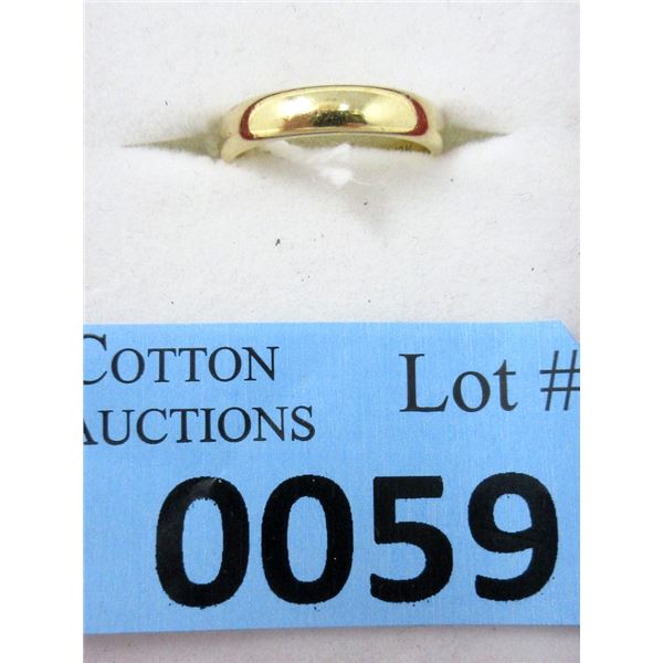 18 KT Yellow Gold Band Ring - Size 6.75