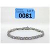 Image 1 : 7.5" Amethyst & Diamond Figure 8 Link Bracelet