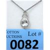 Image 1 : 3.5 CT White Topaz & Diamond Pendant