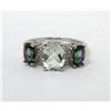 Image 1 : Amethyst, Mystic Topaz & Diamond Ring