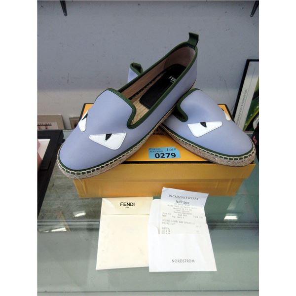 Fendi "Bugs" Espadrille Shoes with Box