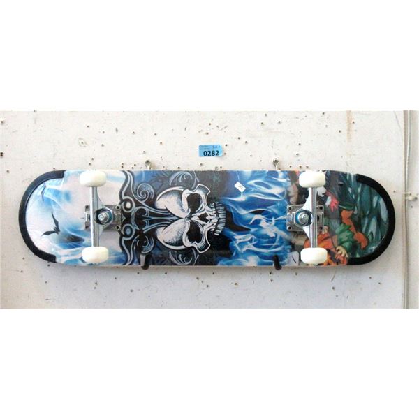 New Skateboard with Skull Design