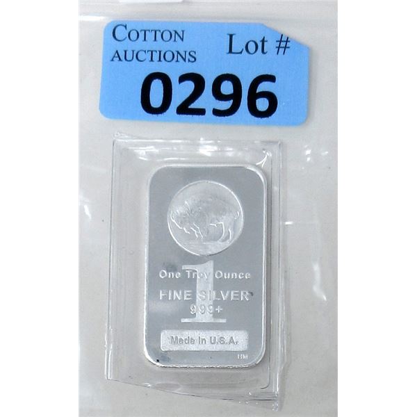 1 Oz. Buffalo .999+ Silver Bar