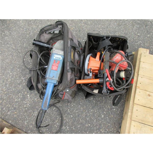 2 Tool Caddies with Electric Tools