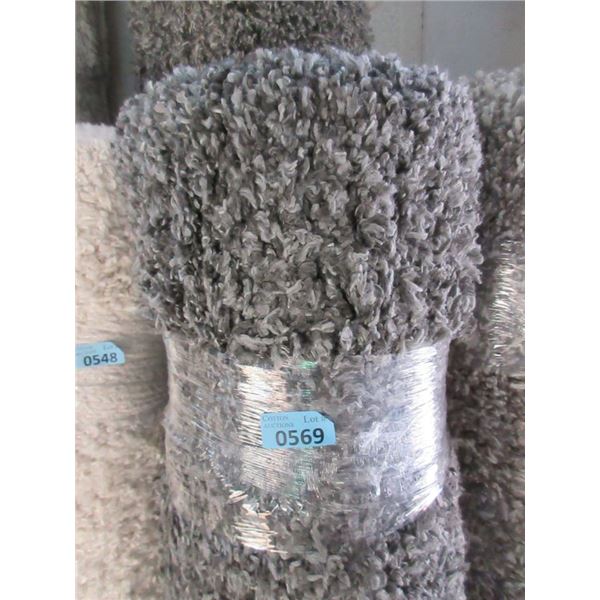 5' x 7' Grey Shag Area Carpet