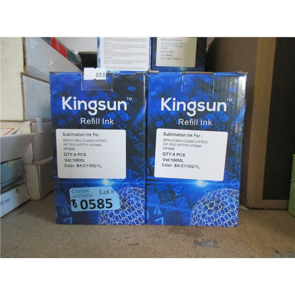 8 Kingsun Combo Pack Sublimation Ink