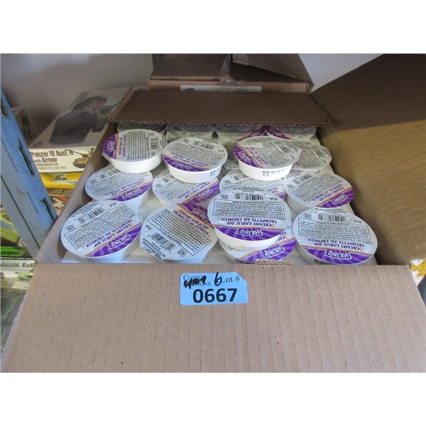 6 Cases of Heinz Single Portion Creamy Garlic Dip