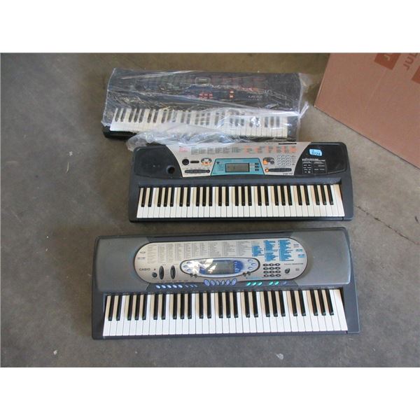 1 Yamaha & 2 Casio Electric Keyboards