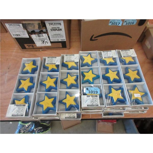 18 Packs of 3 Star Shaped Floating Candles