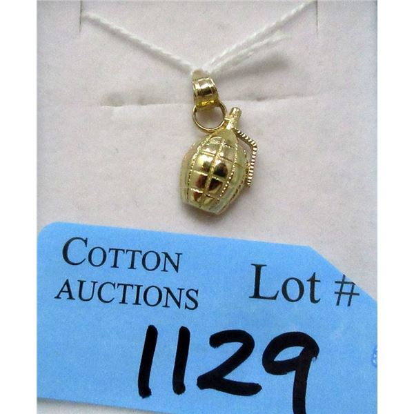 10 KT Gold Hand Grenade Pendant/Charm