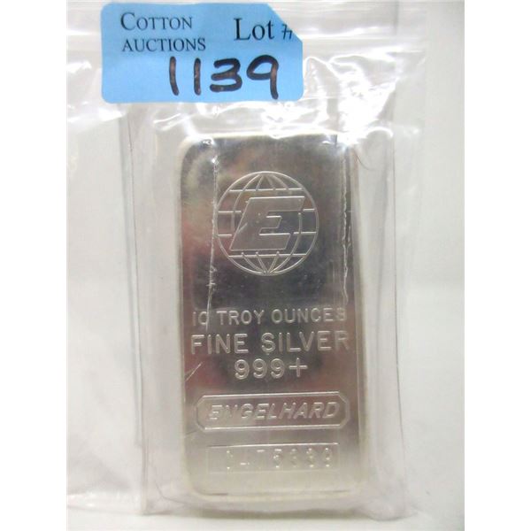 10 Oz. .999 Silver Large E Engelhard Bar